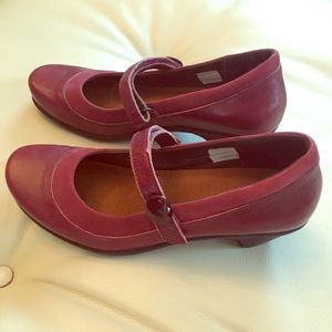 Naot burgundy Mary Janes